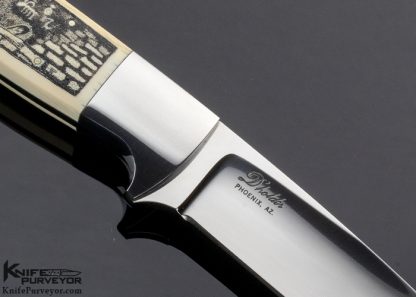 D'Holder Custom Knife Scrimshawed Hunter Fossil Walrus - Image 4