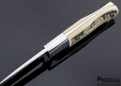 D'Holder Custom Knife Scrimshawed Hunter Fossil Walrus - Image 5