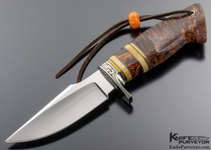 D'Alton Holder Custom Knife Engraved By Pat Holder "Fat Natchez" Hidden Tang With Royal Russian Walnut And Oosic