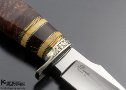D'Alton Holder Custom Knife Engraved By Pat Holder "Fat Natchez" Hidden Tang With Royal Russian Walnut And Oosic - Image 4