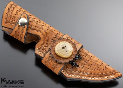 D'Alton Holder Custom Knife Engraved By Pat Holder "Fat Natchez" Hidden Tang With Royal Russian Walnut And Oosic - Image 7