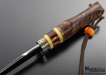 D'Alton Holder Custom Knife Engraved By Pat Holder "Fat Natchez" Hidden Tang With Royal Russian Walnut And Oosic - Image 5