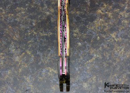 Dale Reif Custom Knife Damascus and Mammoth Auto Linerlock - Image 7