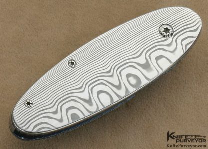 Les Scherr Custom Knife All Damasteel Damascus Gents Linerlock - Image 3