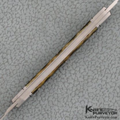 Dan Burke Custom Knife 2-Bladed Green Jigged Bone Slip Joint - Image 4