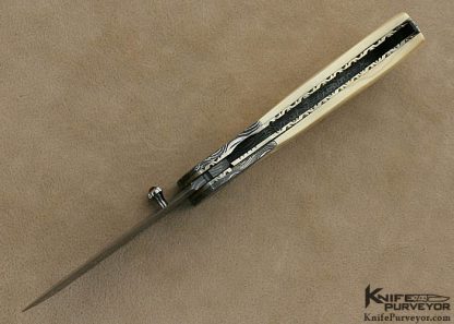 Dan Chinnock Custom Knife Chad Nichols Damascus Wharncliff Linerlock - Image 5