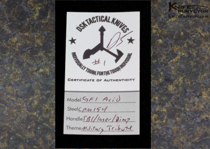 Dan Sullivan Custom Knife DSK Tactical SOE Model GF1 Military Tribute Version - Image 8