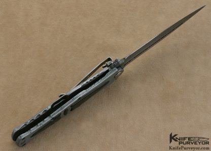 Darrel Ralph Custom Knives Blacklip Tahitian Pearl Shell & Mike Norris Stainless Damascus Assisted Opening MADD MAXX IV - Image 8