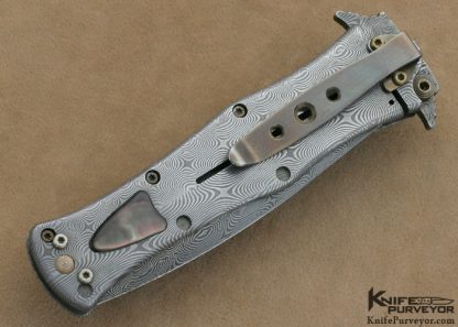 Darrel Ralph Custom Knives Blacklip Tahitian Pearl Shell & Mike Norris Stainless Damascus Assisted Opening MADD MAXX IV - Image 4