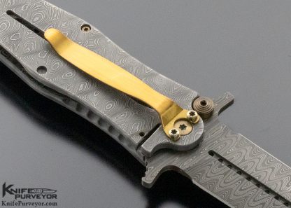Darrel Ralph Custom Knife Integral Damascus and Black Lip Pearl Dagger - Image 4
