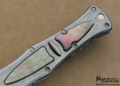 Darrel Ralph Custom Knives Blacklip Tahitian Pearl Shell & Mike Norris Stainless Damascus Assisted Opening MADD MAXX IV - Image 3
