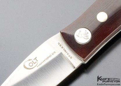 Colt Knives by Barry Woods Custom Knife Micarta Funny Folder - Image 9
