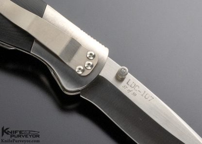 David Broadwell Custom Knife #37 of 50 LCD-107 Black Micarta and Titanium Linerlock - Image 4
