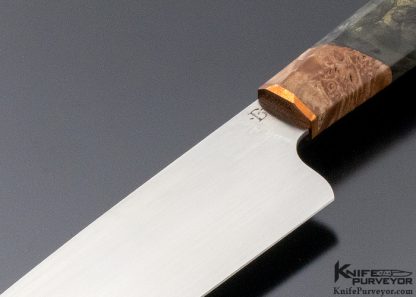 David Broadwell Custom Knife Maple & Buckeye Chef's Knife - Image 2