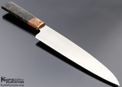 David Broadwell Custom Knife Maple & Buckeye Chef's Knife - Image 3
