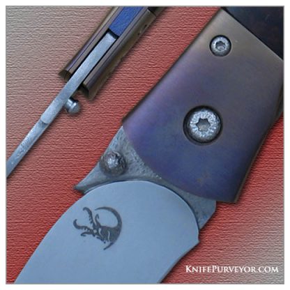 David Broadwell's Custom Knife: Limited Edition Springbok Series Ironwood Linerlock Antelope Numbered 22 of 25 - Image 2