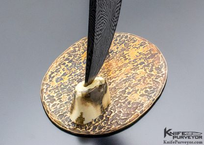 David Lisch Custom Knife Damascus & Walrus Subhilt - Image 8