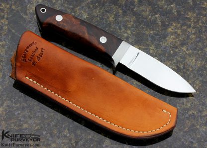 David Sharp Custom Knife Ironwood Drop Point Loveless Style - Image 3