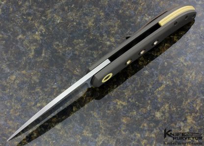 David Sharp Custom Knife "SharpWerks" Frame Horn Titanium Framelock with Westing House Micarta Accents - Image 4