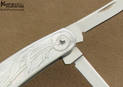 David Taylor Custom Knife Fluted Mother of Pearl Whittler - Image 3