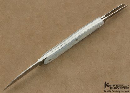 David Taylor Custom Knife Fluted Mother of Pearl Whittler - Image 5