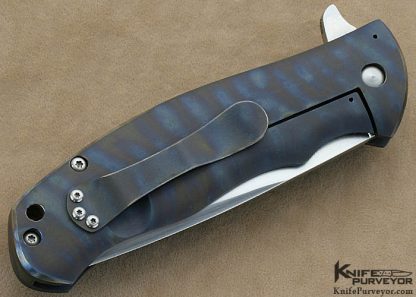 D.B. Fraley Custom Knife S30V & Torch Colored Titanium "Torrent" Flipper - Image 3