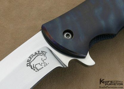 D.B. Fraley Custom Knife S30V & Torch Colored Titanium "Torrent" Flipper - Image 2