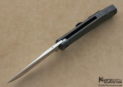 D.B. Fraley Custom Knife S30V & Torch Colored Titanium "Torrent" Flipper - Image 4