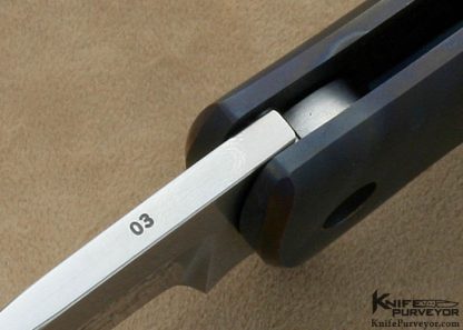 D.B. Fraley Custom Knife S30V & Torch Colored Titanium "Torrent" Flipper - Image 5