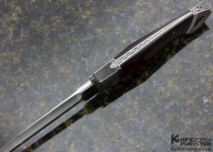 Deitmar Kressler Custom Knife Ironwood Fighter Engraved by S. Stoltz - Image 5