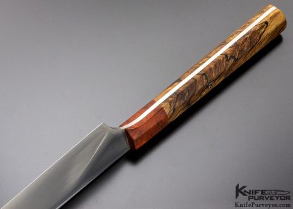 Delbert Ealy Custom Knife Maple & Amboynia Chef's Knife - Image 7