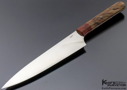 Delbert Ealy Custom Knife Maple & Amboynia Chef's Knife