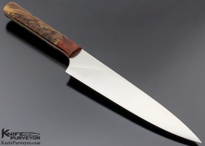 Delbert Ealy Custom Knife Maple & Amboynia Chef's Knife - Image 4