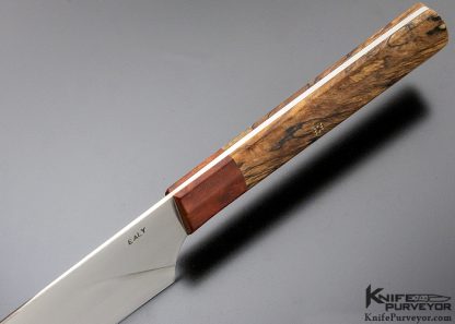 Delbert Ealy Custom Knife Maple & Amboynia Chef's Knife - Image 6