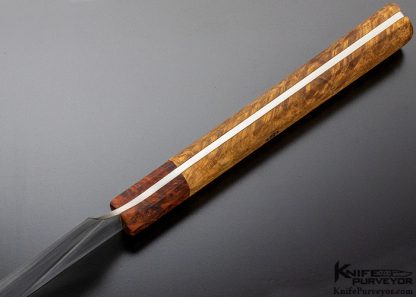 Delbert Ealy Custom Knife Burl & Amboynia 9 Inch Chef's Knife - Image 6