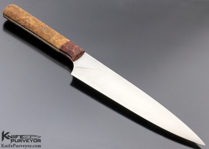 Delbert Ealy Custom Knife Burl & Amboynia 9 Inch Chef's Knife - Image 3
