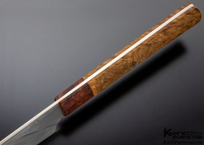 Delbert Ealy Custom Knife Burl & Amboynia 9 Inch Chef's Knife - Image 5