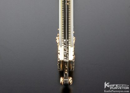 Dellana Custom Knife 1st "Meltdown" Lockback Dagger with Sole Authorship Composite Damascus - Image 8