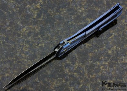 Collaboration between Marfione & Koji Hara Custom Knife "Closer" Two-Tone Bronze Titanium Flipper - Image 5