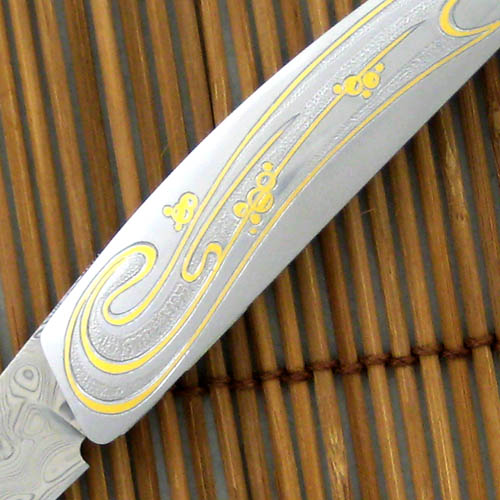 Des Horn Custom Knife: "HBP" Engraved by Armin Winkler - Image 3