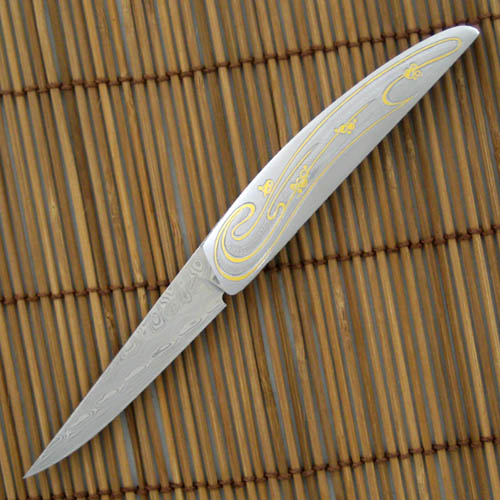 Des Horn Custom Knife: "HBP" Engraved by Armin Winkler