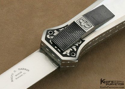 Ralph Dewey Harris Custom Knife Sole Authorship Engraved #001 Mother of Pearl OTF Automatic - Image 2