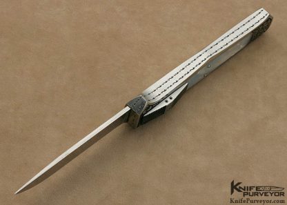 Ralph Dewey Harris Custom Knife Sole Authorship Engraved #001 Mother of Pearl OTF Automatic - Image 4