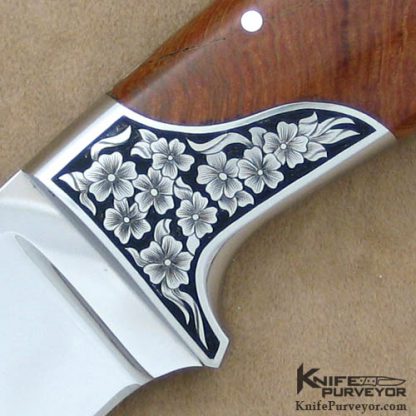 D'Holder Custom Knife Canadian Cedar Burl S-Guard with Phoenix Maker's Mark Engraved by Pat Holder - Image 2