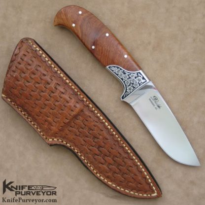 D'Holder Custom Knife Canadian Cedar Burl S-Guard with Phoenix Maker's Mark Engraved by Pat Holder - Image 3