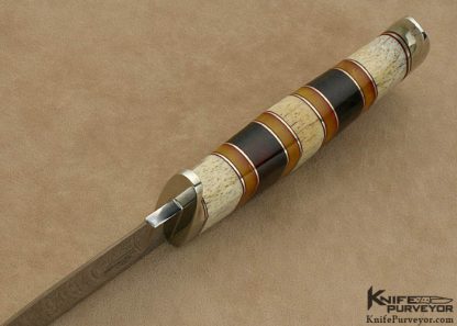 D'Alton Holder Custom Knife Oosic, Amber & Nickle Silver "My Knife" - Image 6