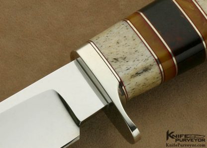 D'Alton Holder Custom Knife Oosic, Amber & Nickle Silver "My Knife" - Image 2