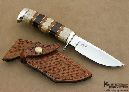 D'Alton Holder Custom Knife Oosic, Amber & Nickle Silver "My Knife" - Image 3
