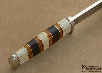 D'Alton Holder Custom Knife Oosic, Amber & Nickle Silver "My Knife" - Image 5