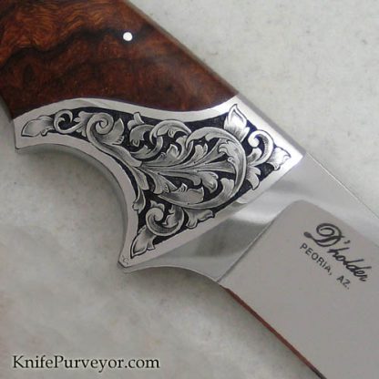 D'Holder Custom Knife Ironwood S Guard Engraved by Bruce Christensen - Image 3